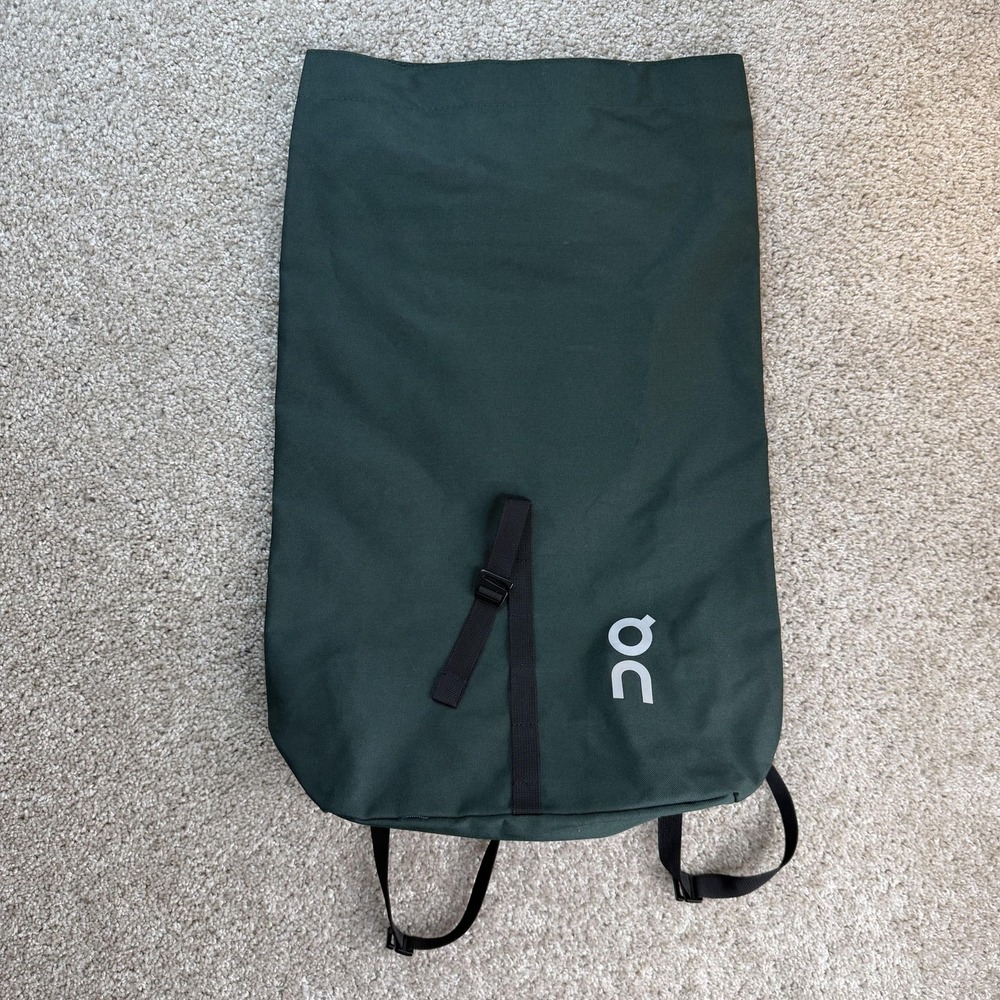 On Green 23" Canvas Backpack Soft Case Adjustable Straps Gym Tote Travel Bag